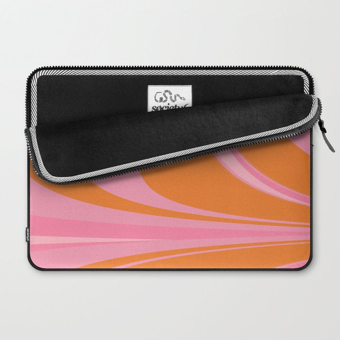 Groovy Color in Pink and Orange Laptop Sleeve Gallery Image 2