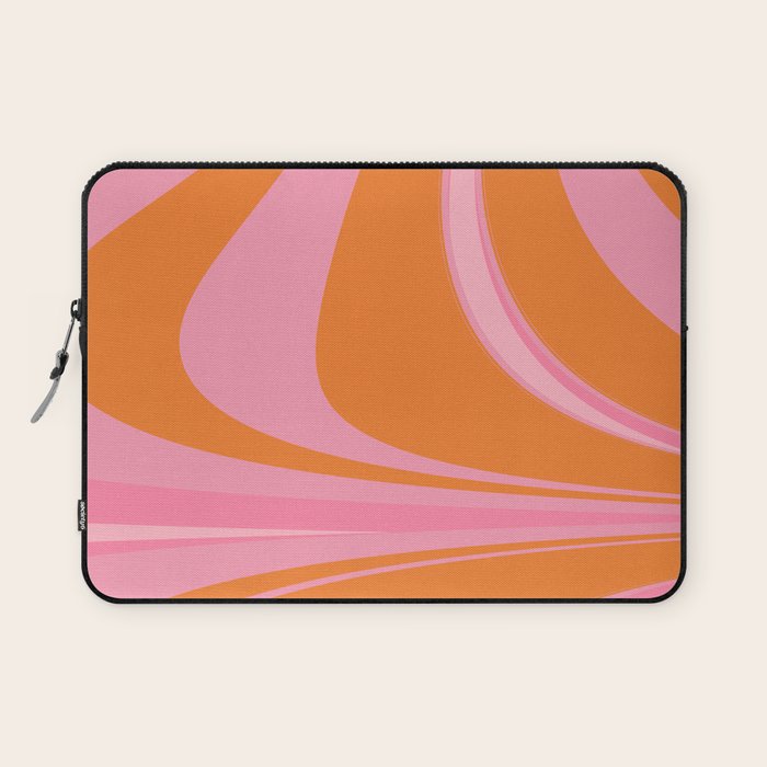 Groovy Color in Pink and Orange Laptop Sleeve Gallery Image 1