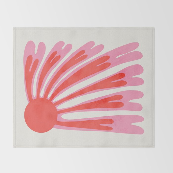 Tart & Amaranth: Wild Flower | Matisse Foliage Paper Cutouts Throw Blanket Gallery Image 2