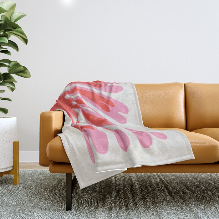Tart & Amaranth: Wild Flower | Matisse Foliage Paper Cutouts Throw Blanket Gallery Image 1
