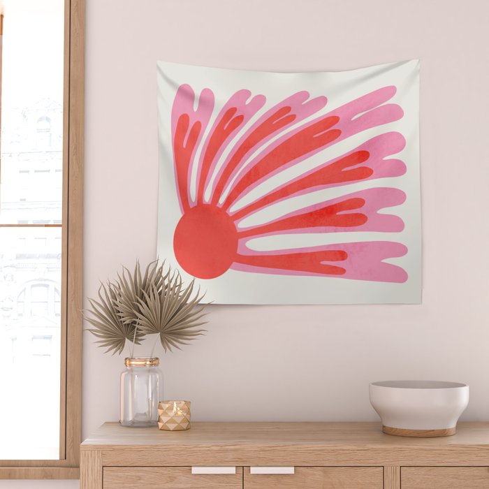 Tart & Amaranth: Wild Flower | Matisse Foliage Paper Cutouts Wall Tapestry Gallery Image 2