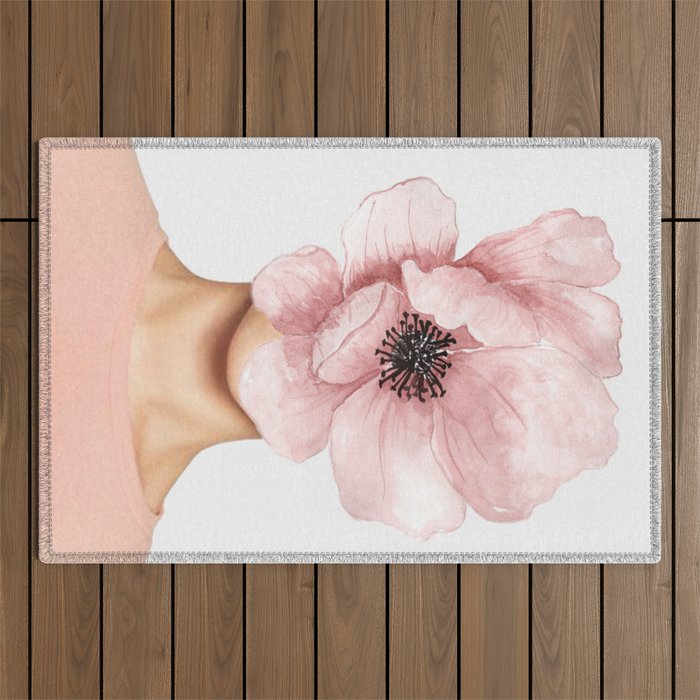 flower Outdoor Rug Gallery Image 1
