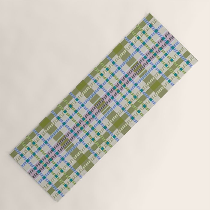 Vibrant Plaid Fusion C Yoga Mat Gallery Image 1