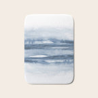 Indigo Clouds, Blue Abstract Art Bath Mat Gallery Image 1