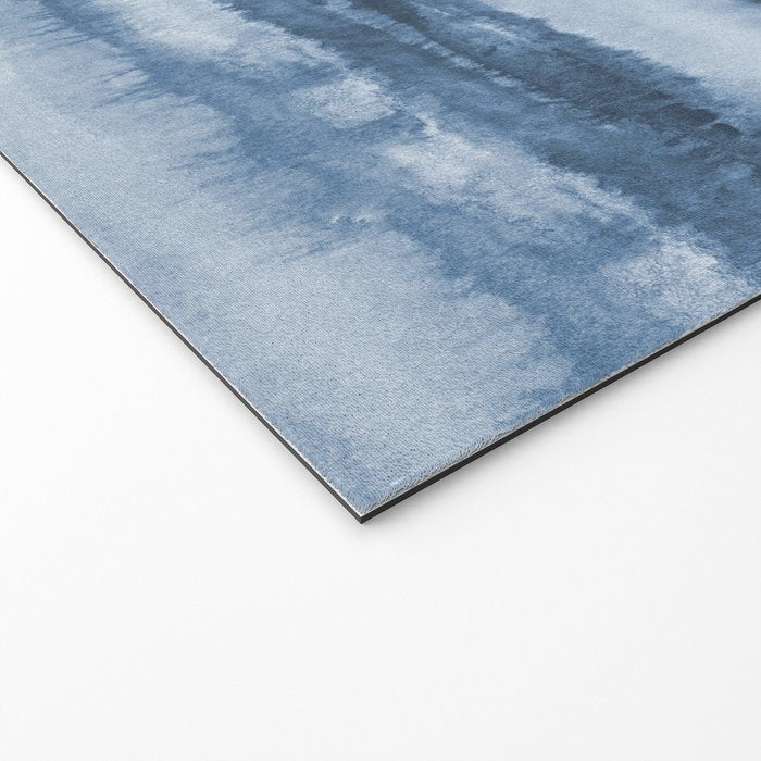 Indigo Clouds, Blue Abstract Art Welcome Mat Gallery Image 2