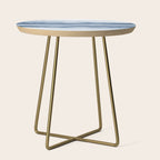 Indigo Clouds, Blue Abstract Art Side Table Gallery Image 1