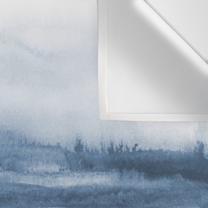 Indigo Clouds, Blue Abstract Art Wall Tapestry Gallery Image 3