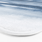 Indigo Clouds, Blue Abstract Art Bath Mat Gallery Image 3