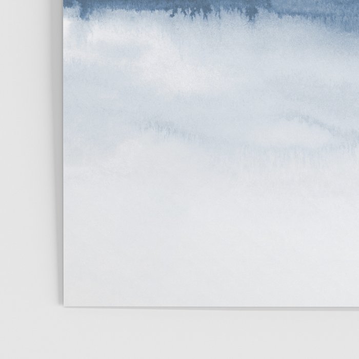 Indigo Clouds, Blue Abstract Art Poster Gallery Image 3