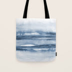 Indigo Clouds, Blue Abstract Art Tote Bag Gallery Image 1