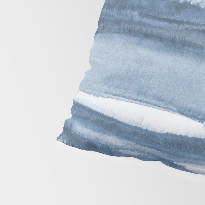 Indigo Clouds, Blue Abstract Art Pillow Sham Gallery Image 4
