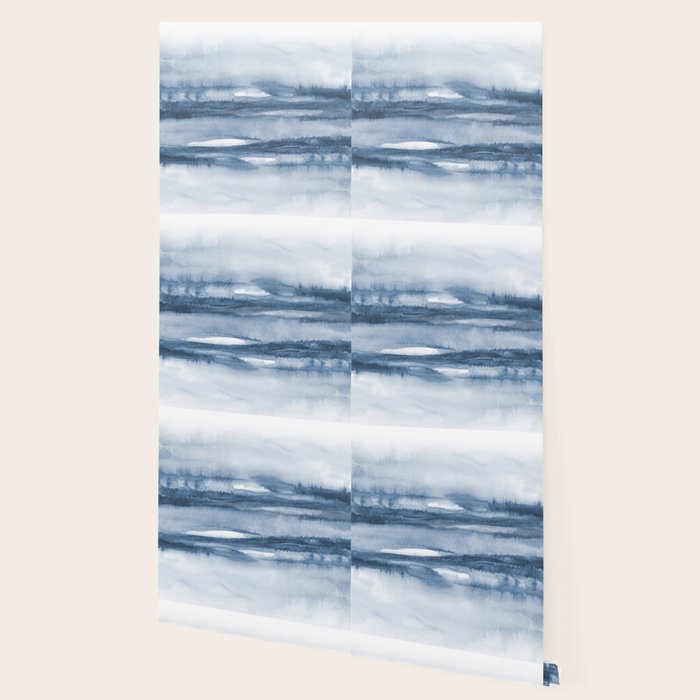 Indigo Clouds, Blue Abstract Art Wallpaper Gallery Image 2
