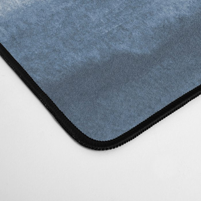 Indigo Clouds, Blue Abstract Art Desk Mat Gallery Image 4