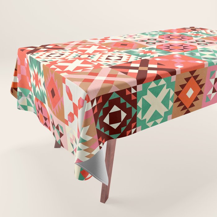Winter Quilt Pattern no4 Tablecloth Gallery Image 1