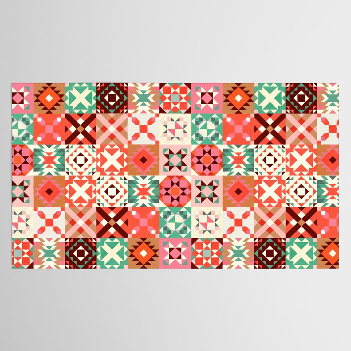 Winter Quilt Pattern no4 Tablecloth Gallery Image 2