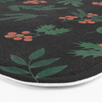 Yuletide Botanical Print Bath Mat Gallery Image 3