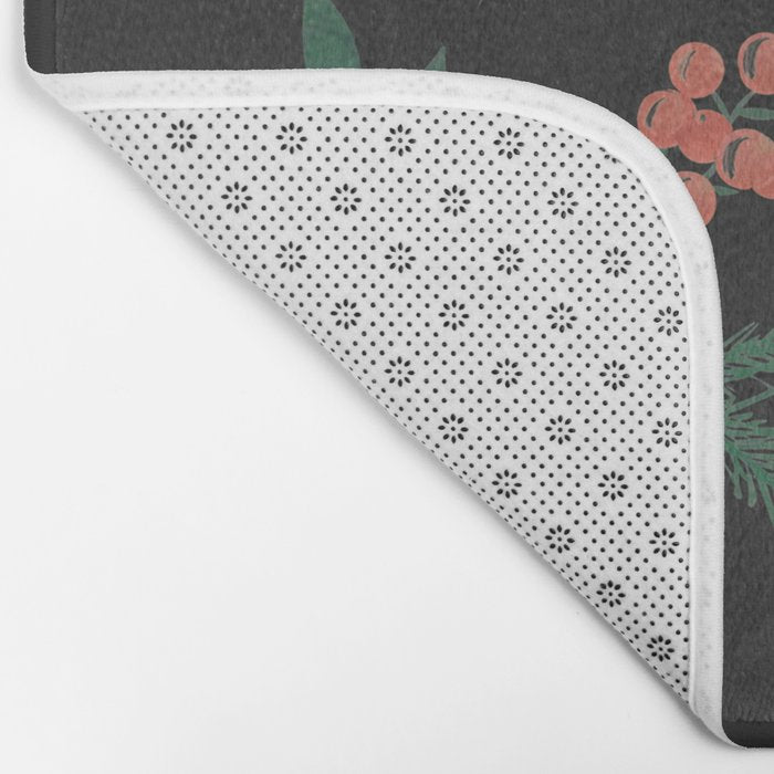 Yuletide Botanical Print Bath Mat Gallery Image 2