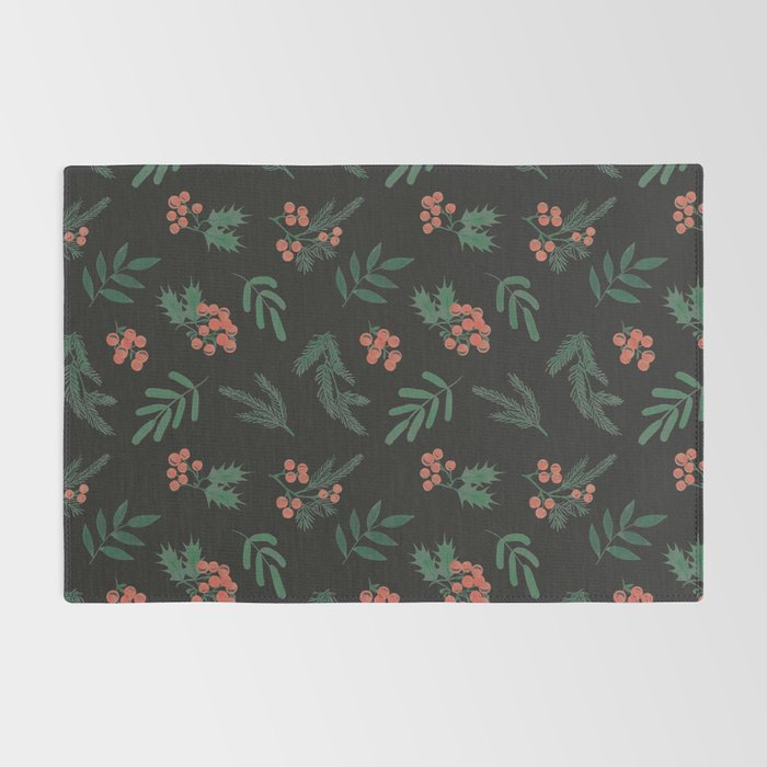 Yuletide Botanical Print Rug Gallery Image 2