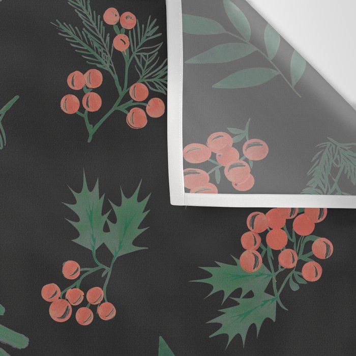 Yuletide Botanical Print Wall Tapestry Gallery Image 3