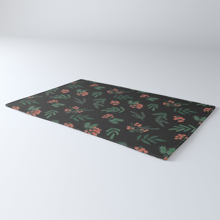 Yuletide Botanical Print Rug Gallery Image 3