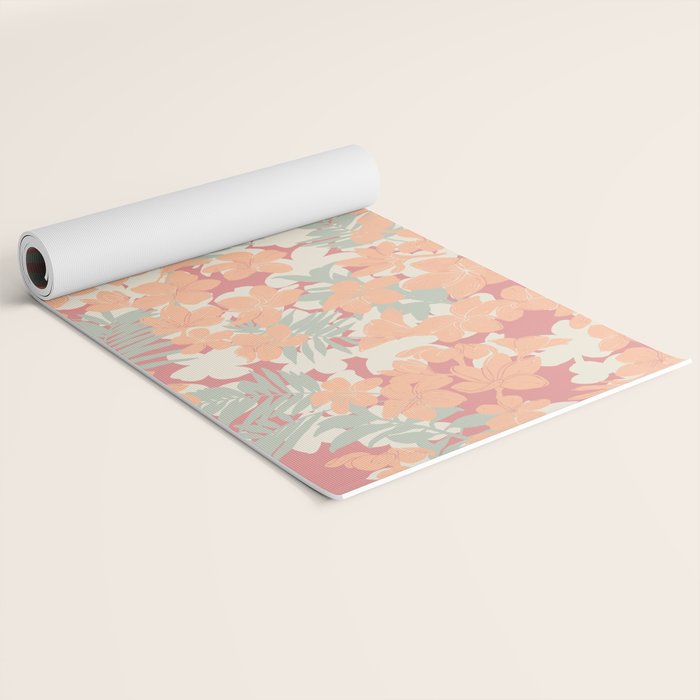 Exotic plumeria flowers A Yoga Mat Gallery Image 2