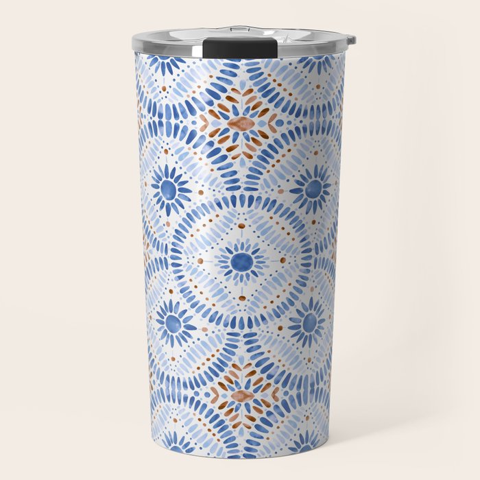 Boho Tiles Mandala Travel Mug Gallery Image 1