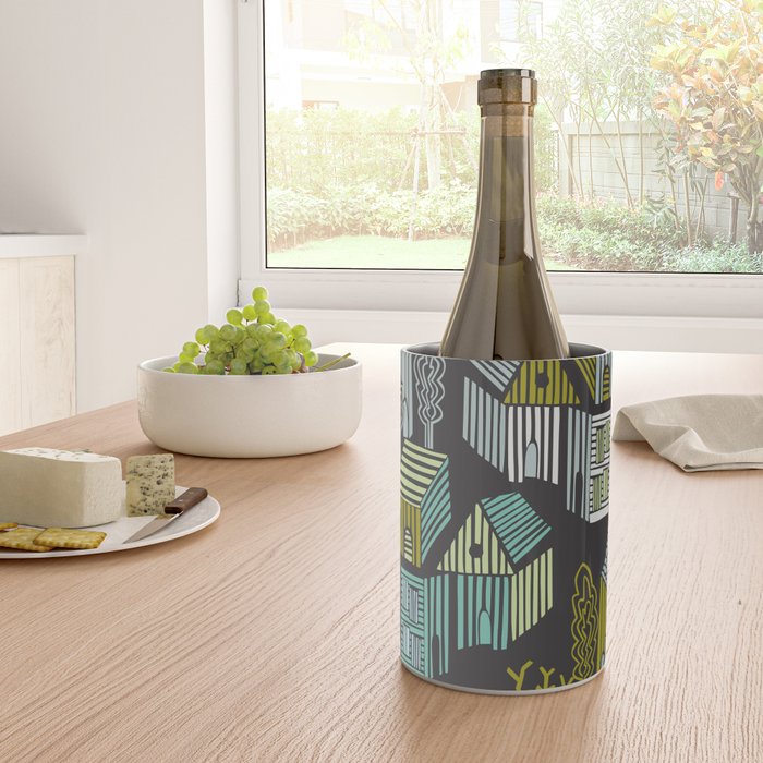 City life neighborhood moonless night Wine Chiller Gallery Image 4