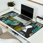 City life neighborhood moonless night Desk Mat Gallery Image 2