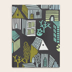 City life neighborhood moonless night Notebook Gallery Image 4