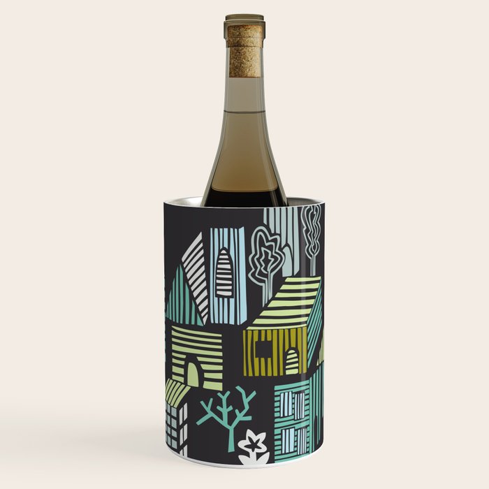 City life neighborhood moonless night Wine Chiller Gallery Image 2