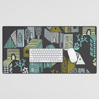 City life neighborhood moonless night Desk Mat Gallery Image 1