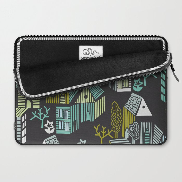 City life neighborhood moonless night Laptop Sleeve Gallery Image 2