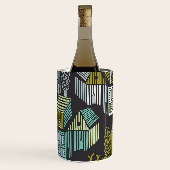 City life neighborhood moonless night Wine Chiller Gallery Image 1