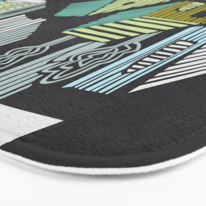 City life neighborhood moonless night Bath Mat Gallery Image 3