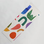 'Night Garden' Abstract Colorful Paper Collage Mid Century Fun Minimal Shapes by Ejaaz Haniff Yoga Mat Gallery Image 1