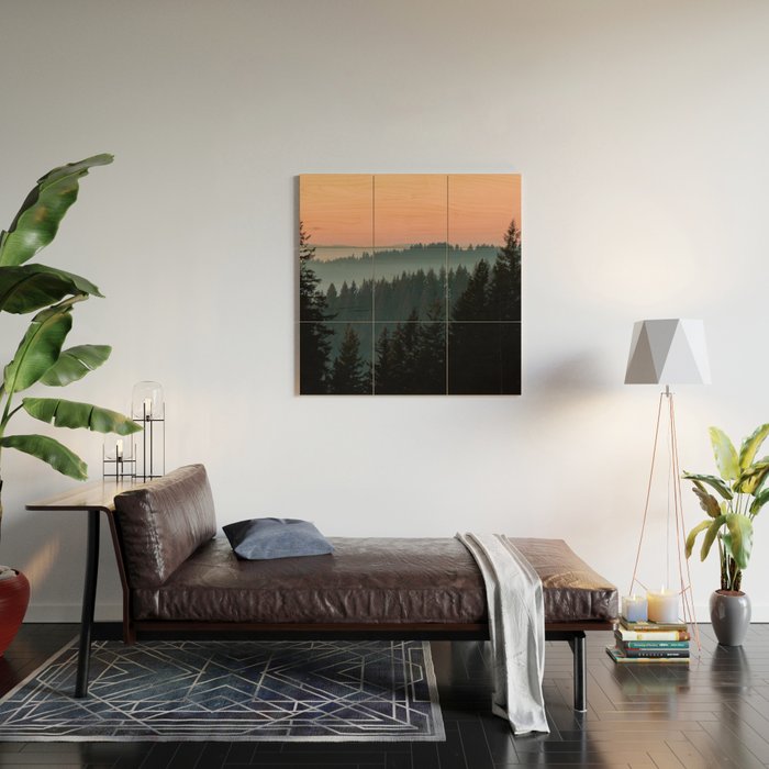 PNW Sunset Wood Wall Art Gallery Image 2