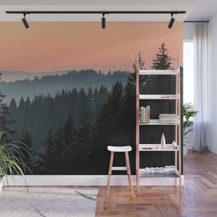PNW Sunset Wall Mural Gallery Image 1