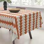 Maude Pattern - Vintage Orange Tablecloth Gallery Image 3