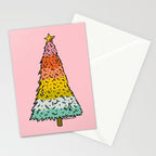 Rainbow Christmas Tree Stationery Card Gallery Image 2