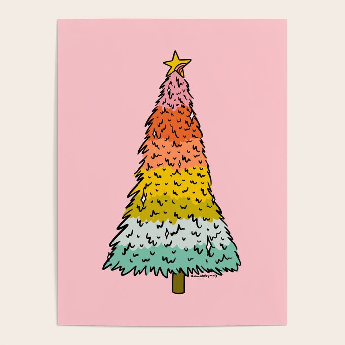 Rainbow Christmas Tree Poster Gallery Image 1