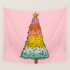 Rainbow Christmas Tree Wall Tapestry Gallery Image 4