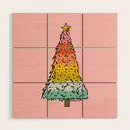 Rainbow Christmas Tree Wood Wall Art Gallery Image 1