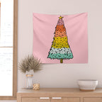 Rainbow Christmas Tree Wall Tapestry Gallery Image 2