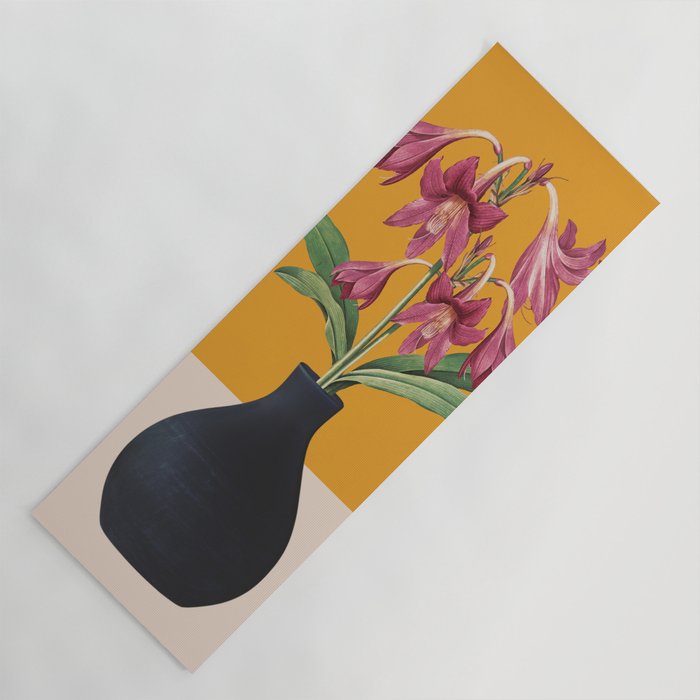 Flowers in Black Vase 2 Yoga Mat Gallery Image 1