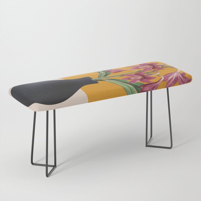 Flowers in Black Vase 2 Bench Gallery Image 1