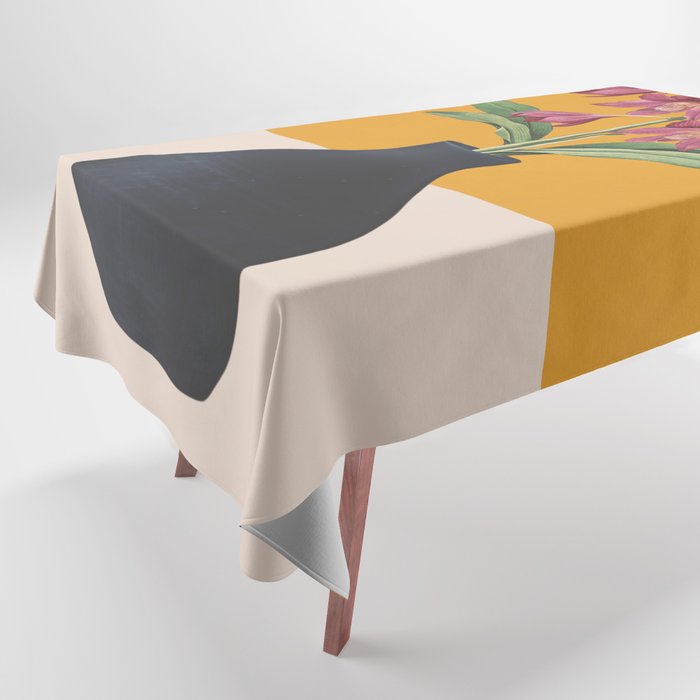 Flowers in Black Vase 2 Tablecloth Gallery Image 1