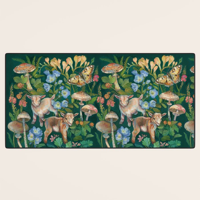 Baby Goat Garden Desk Mat Gallery Image 3