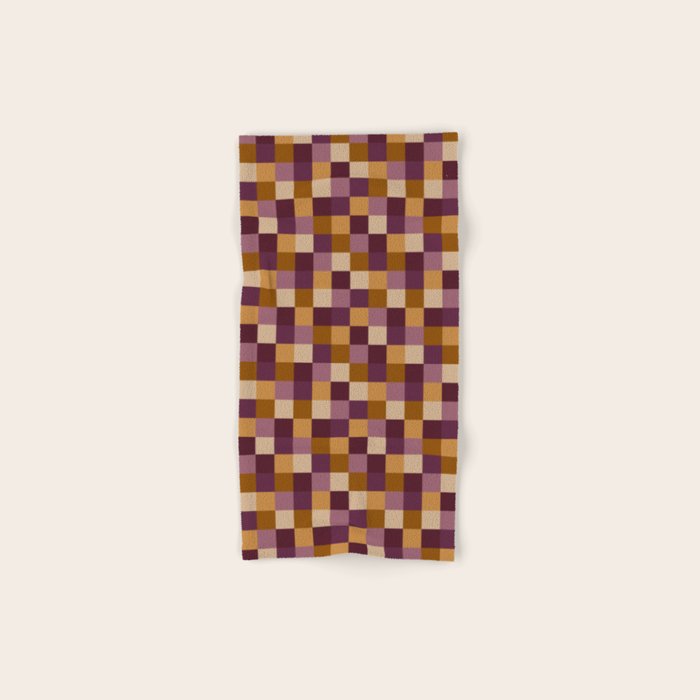 Bold Autumn Checks Pattern - Small XII Bath Towel Gallery Image 1