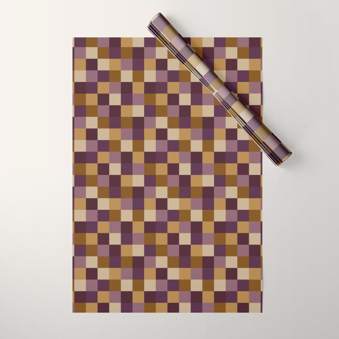 Bold Autumn Checks Pattern - Small XII Wrapping Paper Gallery Image 1