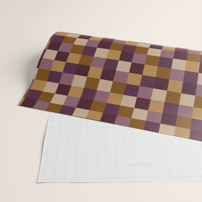 Bold Autumn Checks Pattern - Small XII Wrapping Paper Gallery Image 2